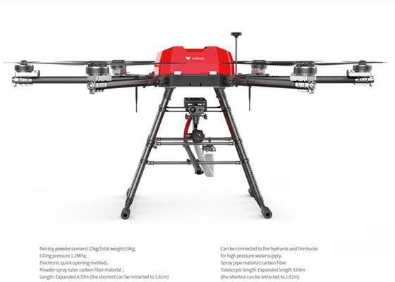 Symmetric Folding Arm Aerones Firefighting Drone