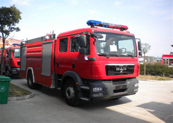 Six Seats Water Tanker Fire Truck Pump Flow 60L/S Aluminum Water Tank 5684L