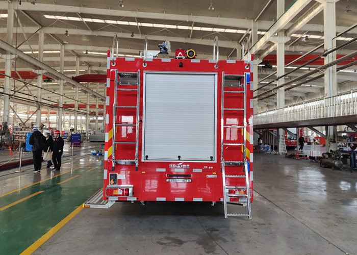 60m and 43m Dual Booms Foam Tower Fire Trucker 315L Fuel Tank 110A Generator
