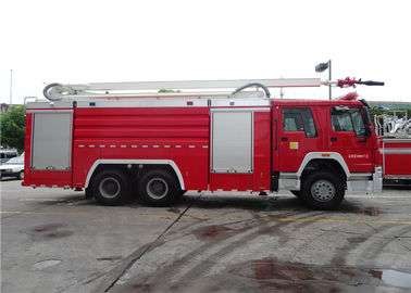 Red Painting 6 × 4 Drive Wieża ciśnień Wóz strażacki Konstrukcja spawalnicza 20m Wysokość robocza